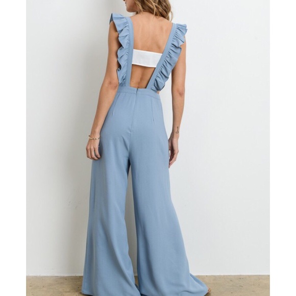 Ruffle-trim Suspenders 2-piece Set - Picture 6 of 8